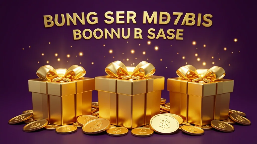 Golden coins and gift boxes bursting with light against purple